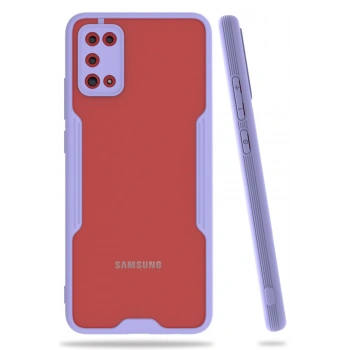 Samsung Galaxy A02S Kılıf Platin Silikon - Lila