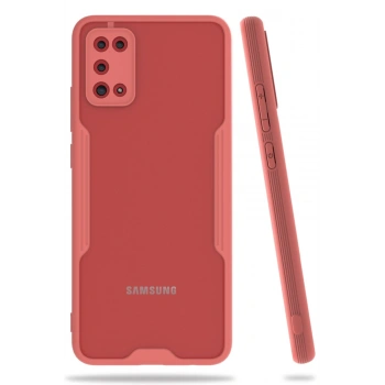 Samsung Galaxy A02S Kılıf Platin Silikon - Pembe