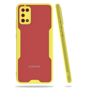 Samsung Galaxy A02S Kılıf Platin Silikon - Sarı