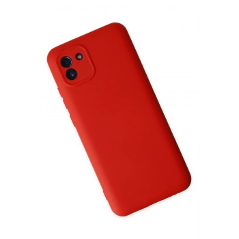 Samsung Galaxy A03 Kılıf Nano içi Kadife Silikon - Kırmızı