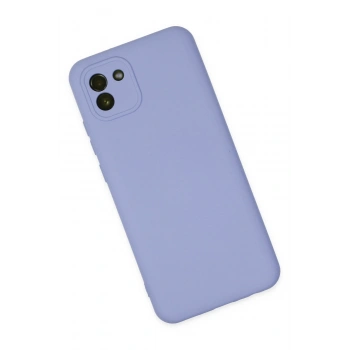 Samsung Galaxy A03 Kılıf Nano içi Kadife Silikon - Lila