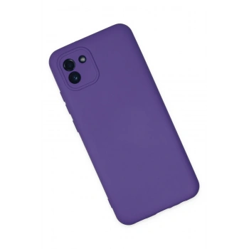 Samsung Galaxy A03 Kılıf Nano içi Kadife Silikon - Mor