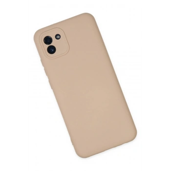 Samsung Galaxy A03 Kılıf Nano içi Kadife Silikon - Pudra