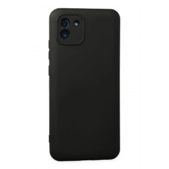 Samsung Galaxy A03 Kılıf Nano içi Kadife Silikon - Siyah
