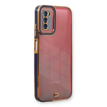 Samsung Galaxy A03S Kılıf Liva Lens Silikon - Mavi