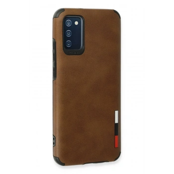 Samsung Galaxy A03S Kılıf Loop Deri Silikon - Kahverengi