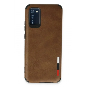 Samsung Galaxy A03S Kılıf Loop Deri Silikon - Kahverengi