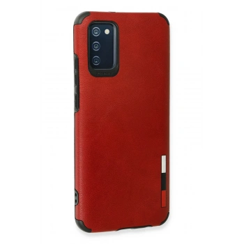Samsung Galaxy A03S Kılıf Loop Deri Silikon - Kırmızı