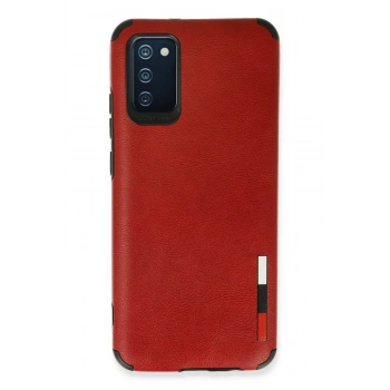 Samsung Galaxy A03S Kılıf Loop Deri Silikon - Kırmızı