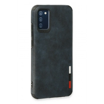 Samsung Galaxy A03S Kılıf Loop Deri Silikon - Lacivert