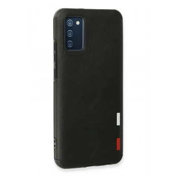 Samsung Galaxy A03S Kılıf Loop Deri Silikon - Siyah