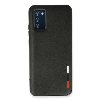 Samsung Galaxy A03S Kılıf Loop Deri Silikon - Siyah
