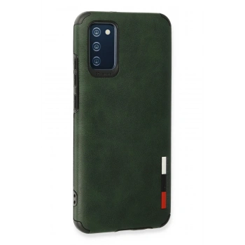 Samsung Galaxy A03S Kılıf Loop Deri Silikon - Yeşil