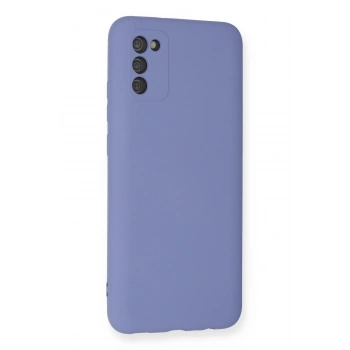 Samsung Galaxy A03S Kılıf Nano içi Kadife Silikon - Lila