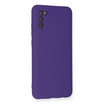 Samsung Galaxy A03S Kılıf Nano içi Kadife Silikon - Mor
