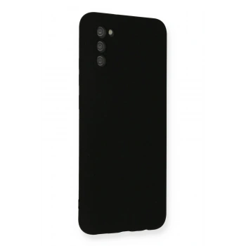 Samsung Galaxy A03S Kılıf Nano içi Kadife Silikon - Siyah