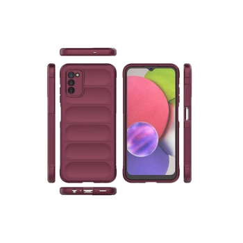 Samsung Galaxy A03S Kılıf Optimum Silikon - Bordo