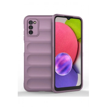 Samsung Galaxy A03S Kılıf Optimum Silikon - Mor