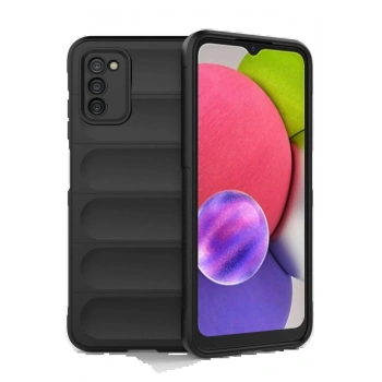 Samsung Galaxy A03S Kılıf Optimum Silikon - Siyah