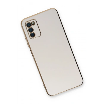 Samsung Galaxy A03S Kılıf Volet Silikon - Beyaz