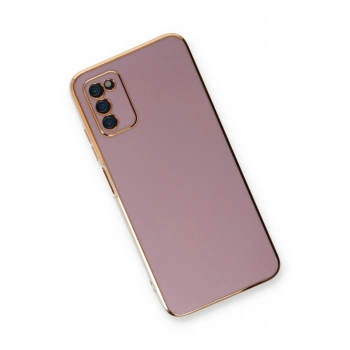 Samsung Galaxy A03S Kılıf Volet Silikon - Mor