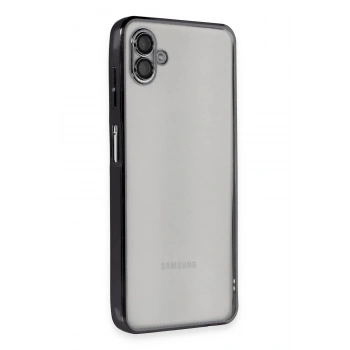 Samsung Galaxy A04 Kılıf Lensli Silikon - Siyah