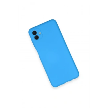 Samsung Galaxy A04 Kılıf Nano içi Kadife Silikon - Mavi