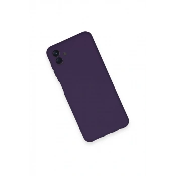 Samsung Galaxy A04 Kılıf Nano içi Kadife Silikon - Mor
