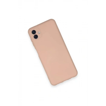 Samsung Galaxy A04 Kılıf Nano içi Kadife Silikon - Pudra