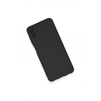 Samsung Galaxy A04 Kılıf Nano içi Kadife Silikon - Siyah