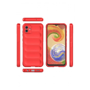 Samsung Galaxy A04 Kılıf Optimum Silikon - Kırmızı