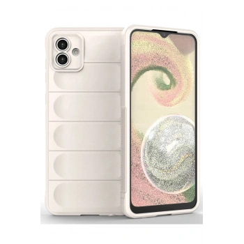 Samsung Galaxy A04 Kılıf Optimum Silikon - Krem