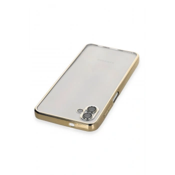 Samsung Galaxy A04 Kılıf Razer Lensli Silikon - Gold