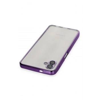 Samsung Galaxy A04 Kılıf Razer Lensli Silikon - Mor