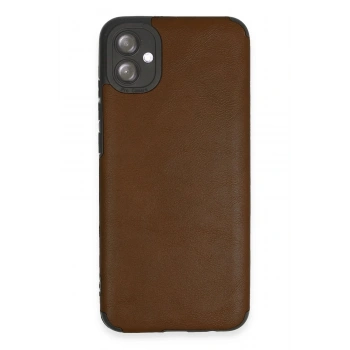 Samsung Galaxy A04E Kılıf Loop Deri Silikon - Kahverengi