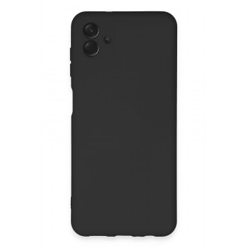 Samsung Galaxy A04E Kılıf Nano içi Kadife Silikon - Siyah