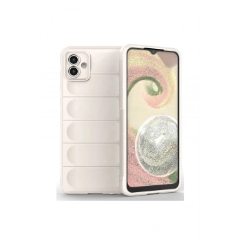 Samsung Galaxy A04E Kılıf Optimum Silikon - Krem