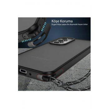 Samsung Galaxy A04S Kılıf Elegant Kapak - Siyah