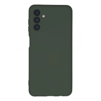 Samsung Galaxy A04S Kılıf Nano içi Kadife Silikon - Koyu Yeşil