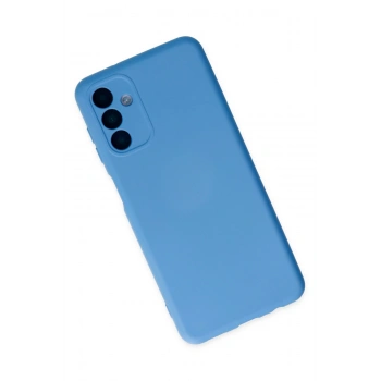 Samsung Galaxy A04S Kılıf Nano içi Kadife Silikon - Mavi