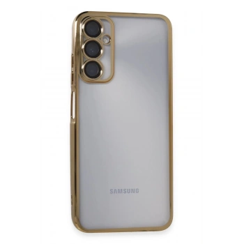 Samsung Galaxy A05S Kılıf Lensli Silikon - Gold