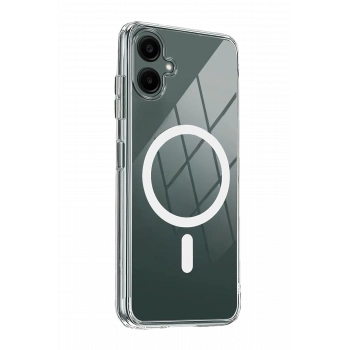 Samsung Galaxy A06 Combo Sert Şeffaf Magsafe Kapak - Şeffaf