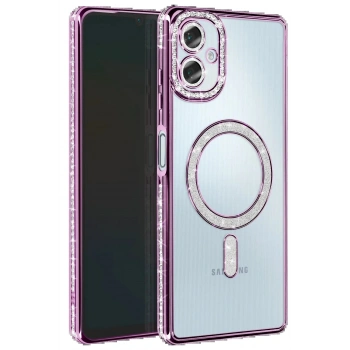 Samsung Galaxy A06 Joke Simli Magneticsafe Kılıf - Derin Mor