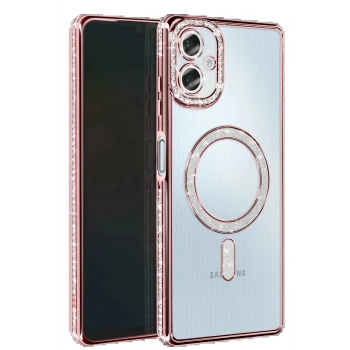 Samsung Galaxy A06 Joke Simli Magneticsafe Kılıf - Pembe