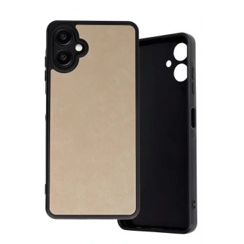 Samsung Galaxy A06 Kılıf Aras Deri Kapak - Pudra