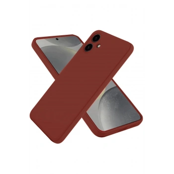 Samsung Galaxy A06 Kılıf First Silikon - Bordo