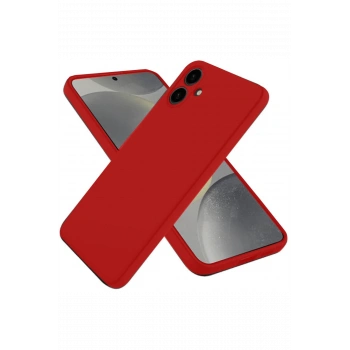 Samsung Galaxy A06 Kılıf First Silikon - Kırmızı