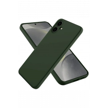 Samsung Galaxy A06 Kılıf First Silikon - Koyu Yeşil