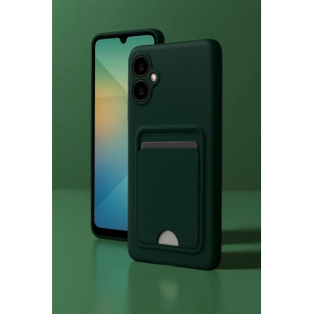 Samsung Galaxy A06 Kılıf Kelvin Kartvizitli Silikon - Mavi