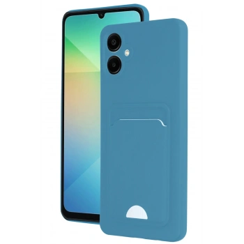 Samsung Galaxy A06 Kılıf Kelvin Kartvizitli Silikon - Mavi